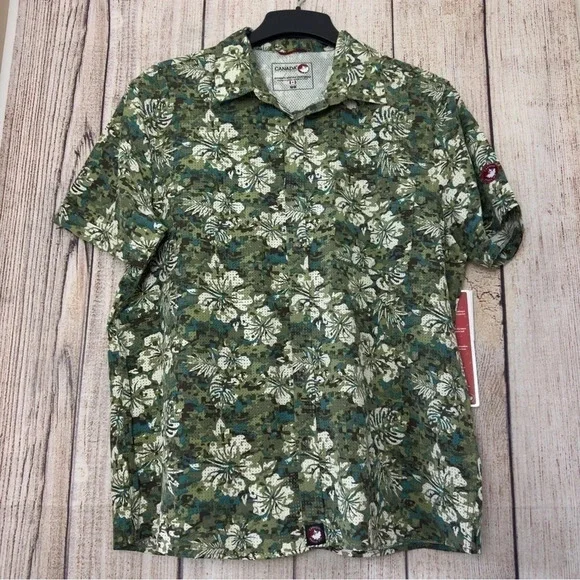 Canada Weather Gear Mens Vented Floral Camou performance shirt size Medium - Picture 2 of 14